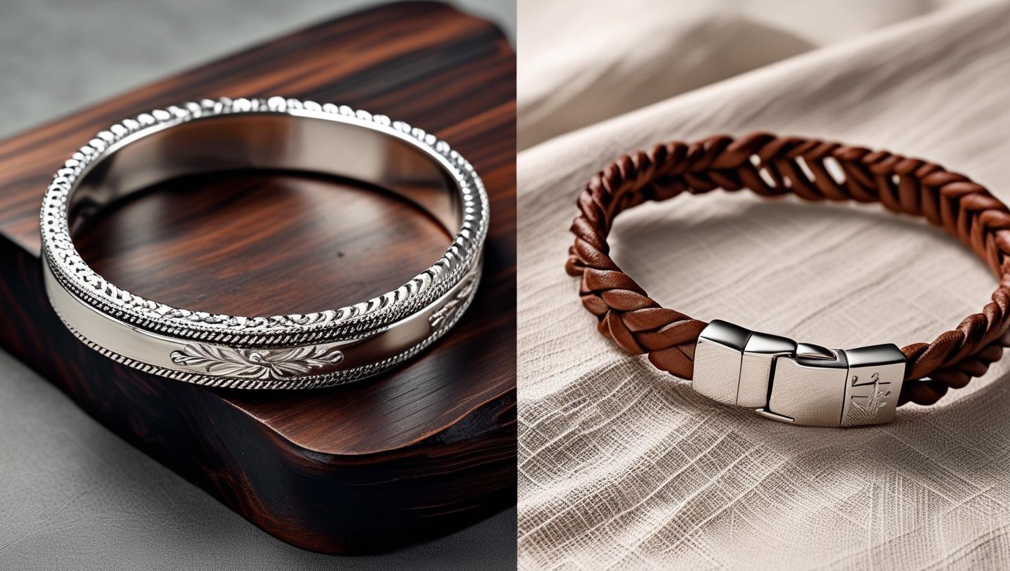 silver-bracelets-vs-leather-