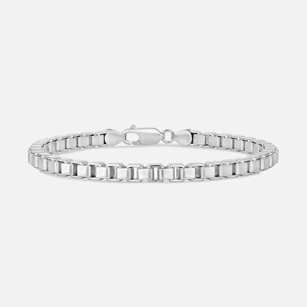 925 Silver Box Chain Bracelet | Teddy Howler Jewelry 925 Silver Box Chain Bracelet | Teddy Howler Jewelry
